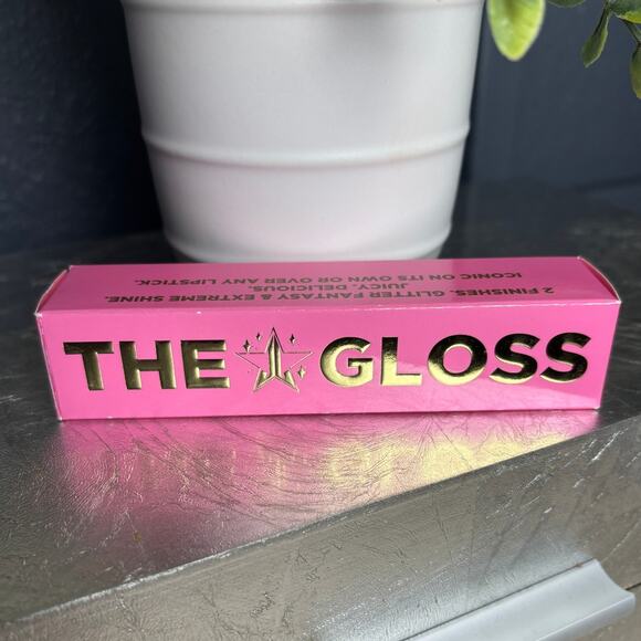 Jeffree Star The Gloss Sequin Glass Silver Glitter Sparkle Lip Gloss New In Box - Picture 3 of 3